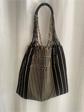 Mexican Handwoven Hammock Striped Tote Bag